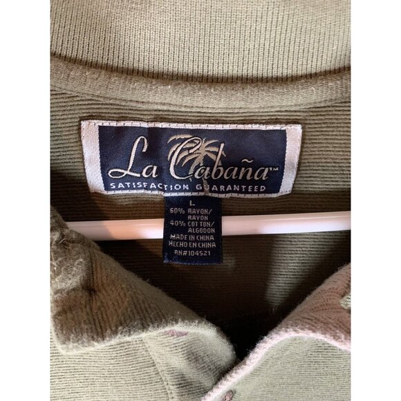 La Cabana Men's Polo Shirt Green Size Large - Picture 2 of 6